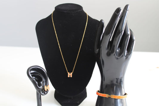 Dreiteiliges set 18K vergoldet