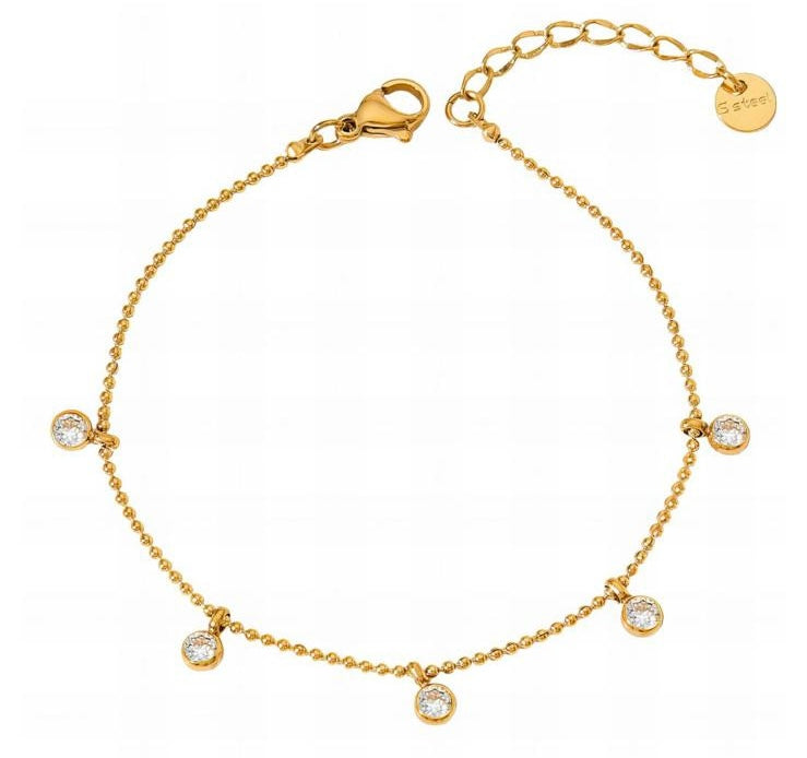 Saphira Halskette (18K vergoldet)