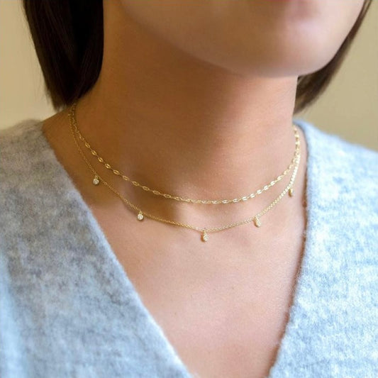 Hals Kette in 18K vergoldet