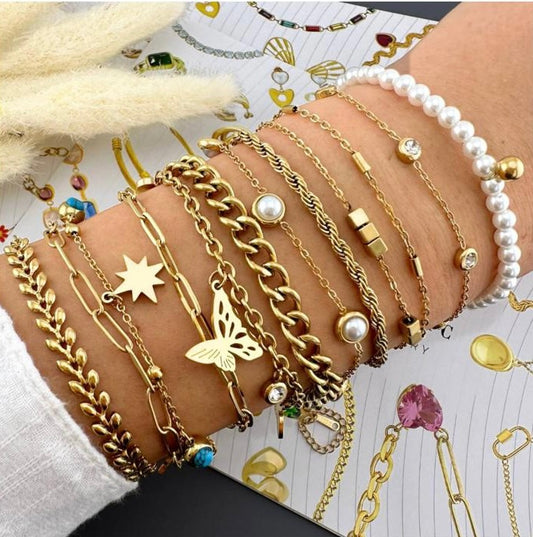Armband in 18K vergoldet