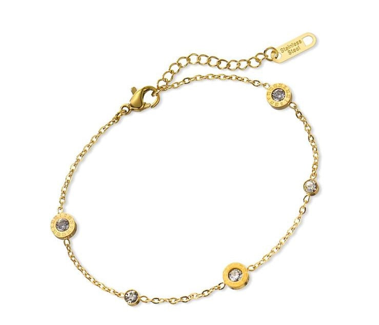 Solitaire Glow Armband(18K vergoldet)