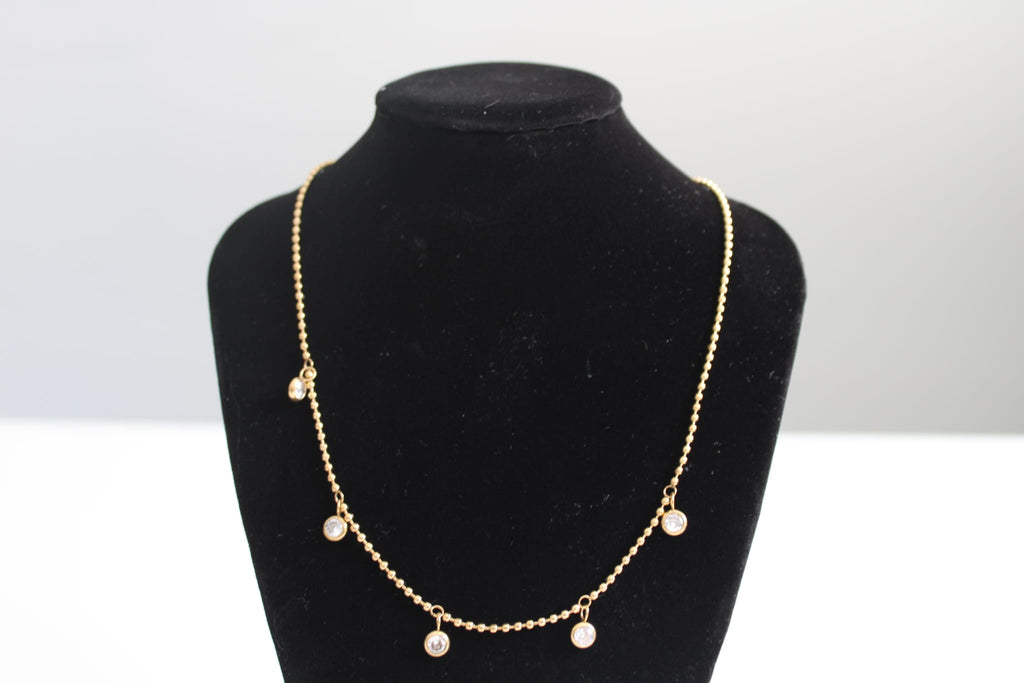 Saphira Halskette (18K vergoldet)