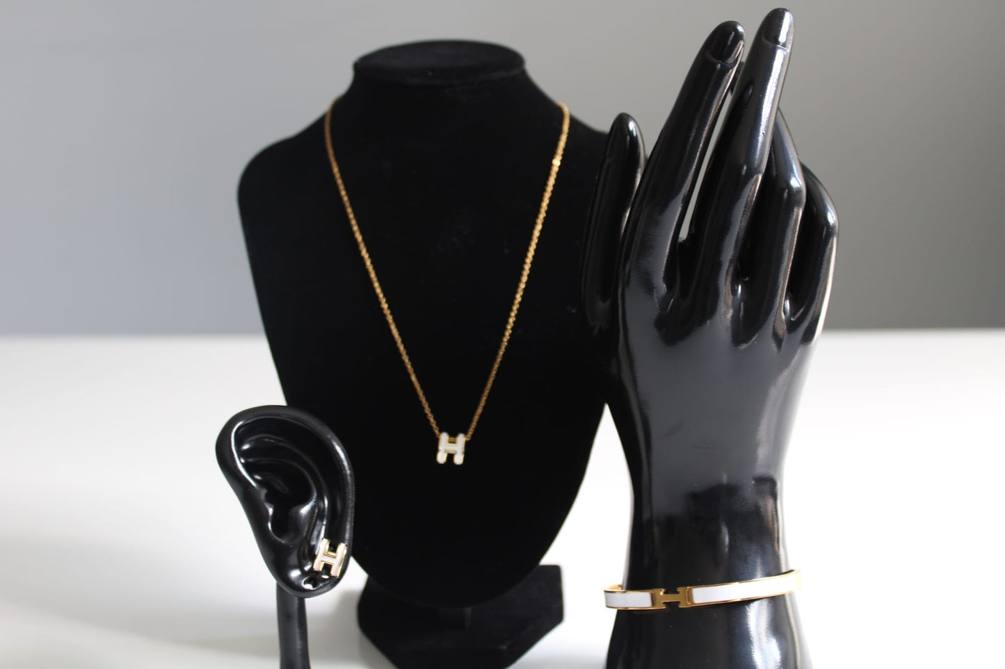 Dreiteiliges set 18K vergoldet