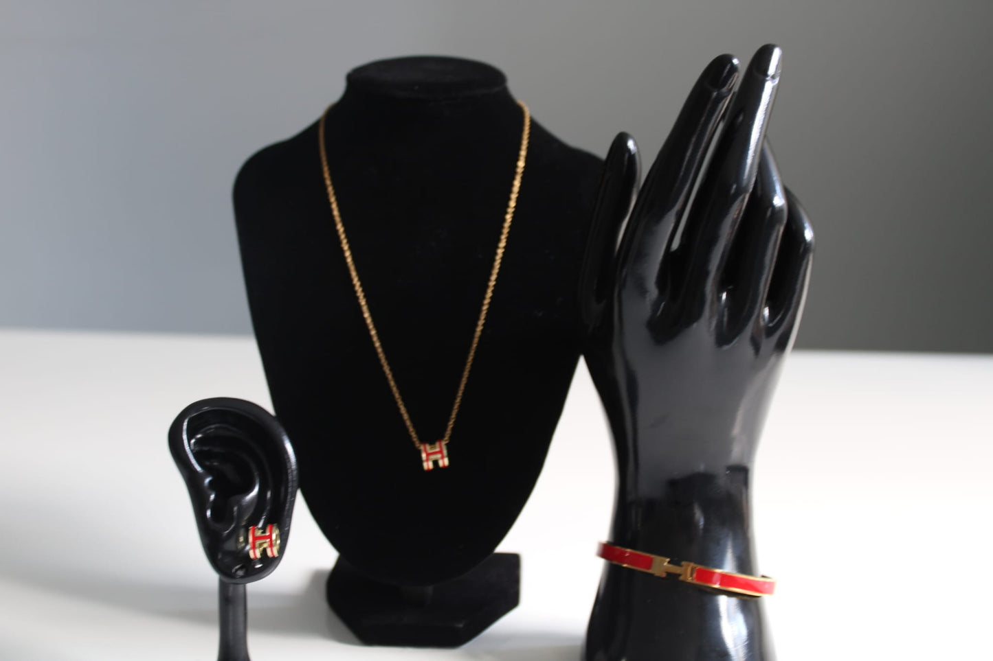 Dreiteiliges set 18K vergoldet